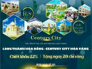 Mở bán dự án ngay Sân Bay QT Long Thành giá chỉ 18tr/m2, tặng 20 chỉ vàng SJC