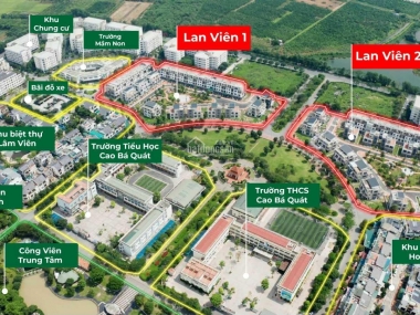 Biệt thự nằm trong khu đô thị đẹp nhất Gia Lâm giá chỉ 57 triệu/m