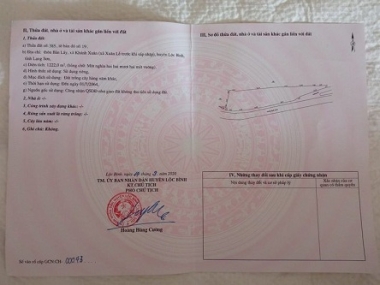 CHÍNH CHỦ cần bán đất tại Thôn Bản Lầy, Xã Khánh Xuân, huyện Lộc Bình, Lạng Sơn.