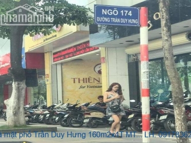 Bán nhà mặt phố Trần Duy Hưng 160m2x4T MT:12m giá 76tỷ @0917836226