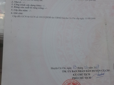 Chính chủ bán 872m đất mặt tiền Tỉnh Lộ 15 xã An Phú huyện Củ Chi