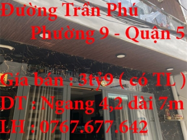 Bán nhà : Đường Trần Phú - Quận 5