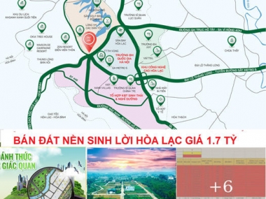 Đất Nền Bãi Dài Cạnh Xanh vilass – Hòa Lạc - tiềm năng của đô thị vệ tinh đầu tiên của Hà Nội
