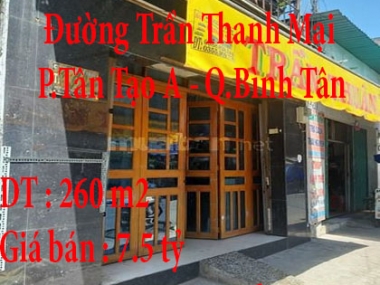 Bán nhà mặt tiền Đường Trần Thanh Mại, Phường Tân Tạo A, Bình Tân TPHCM