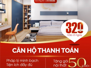 CĂN ECOXUAN 2PN 320TR  MẶT TIỀN QL13 GẦN LOTTE MART TẶNG 50TR TIỀN MẶT